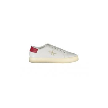Sneakers barbati -  40% Poliester - 40% Piele naturala - 20% Poliuretan - Alb - 28511
