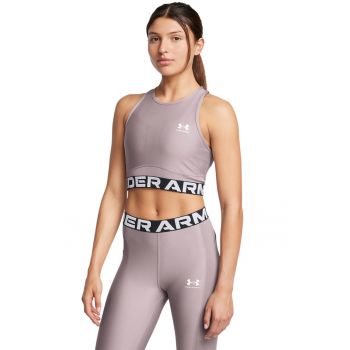 Top crop cu banda logo pentru fitness