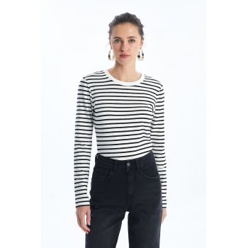 Bluza extra slim fit cu model in dungi