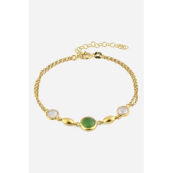 Bratara de argint 925 cu agate verzi