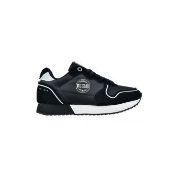Pantofi sport cu garnituri de piele intoarsa