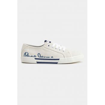 Pantofi sport de denim cu imprimeu logo ieftini de firma originali