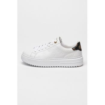 Pantofi sport de piele ecologica cu logo