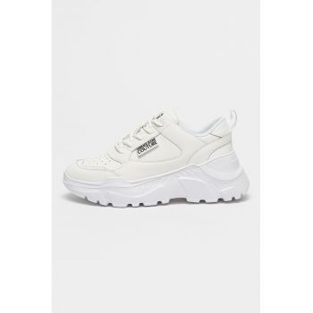 Pantofi sport din piele si piele ecologica cu sireturi