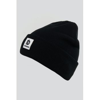 Caciula din tricot cu aplicatie logo Kingdom
