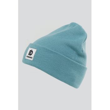 Caciula din tricot cu aplicatie logo Kingdom