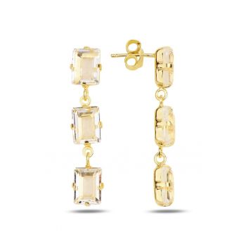 Cercei din argint veritabil decorati cu cristale Swarovski