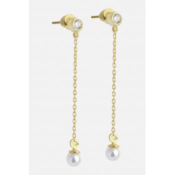 Cercei drop de argint 925 cu perle