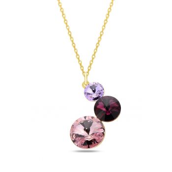 Colier din argint cu cristale Swarovski Punto