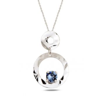 Colier din argint veritabil 925 decorat cu cristal european