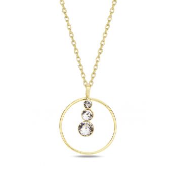 Colier din argint veritabil decorat cu pietre Swarovski rotunde