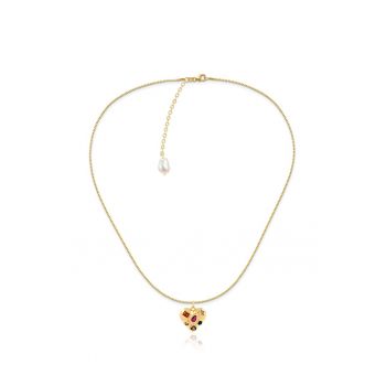 Colier placat cu aur de 18K si decorat cu zirconia