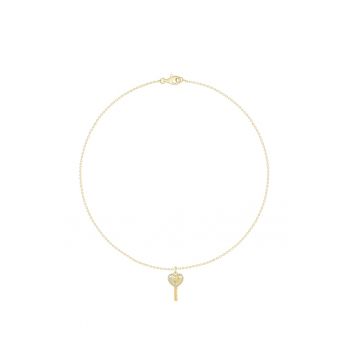 Colier placat cu aur de 18K si talisman cheie