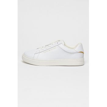 Pantofi sport din piele cu garnituri contrastante