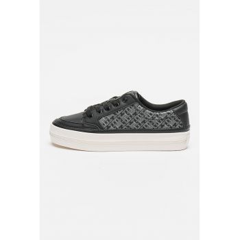 Pantofi sport din piele cu imprimeu logo