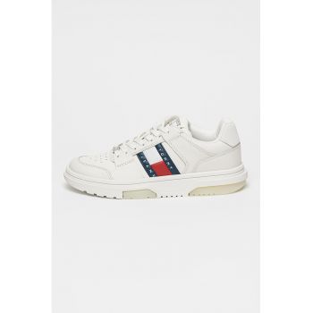 Pantofi sport din piele cu logo The Brooklyn