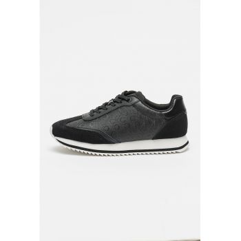 Pantofi sport din piele ecologica cu garnituri din piele intoarsa - pentru alergat
