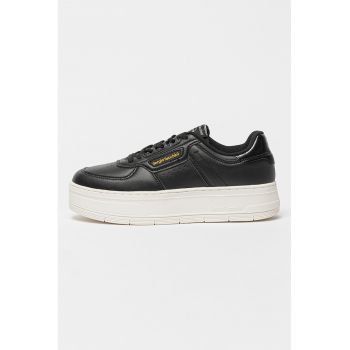 Pantofi sport din piele ecologica cu logo Brescia