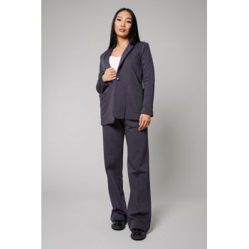 Set Aemma sacou si pantalon Grey Anthracite Gri cenusa