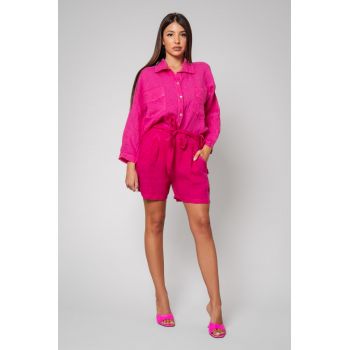 Set Camasa si pantalon scurt din 100% IN Fuchsia Fuchsia