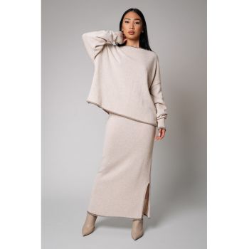Set de bluza de trening si fusta din amestec de lana si casmir - 2 piese