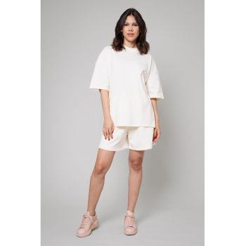 Set de tricou supradimensionat si pantaloni scurti - 2 piese