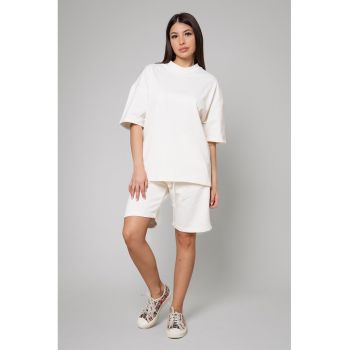 Set de tricou supradimensionat si pantaloni scurti - 2 piese
