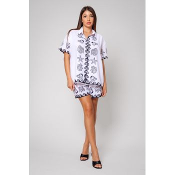 Set Summer Camasa si Pantalon scurt White Alb optic
