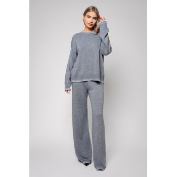 Set Talline din mix de lana si casmir Grey 13943