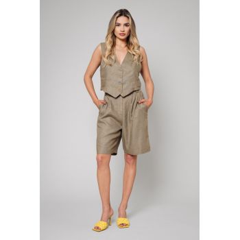 Set Vesta si Pantalon scurt din IN Kaki Verde militar