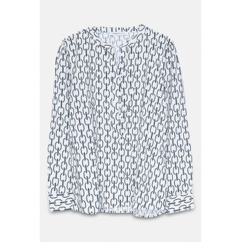Bluza cu decolteu in V si imprimeu