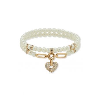 Bratara cu perla Holiday Hearts