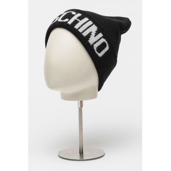 Caciula din amestec de lana cu model logo