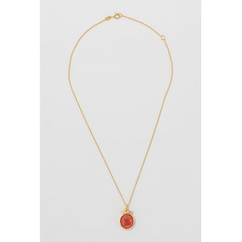 Colier de argint veritabil placat cu aur de 18K