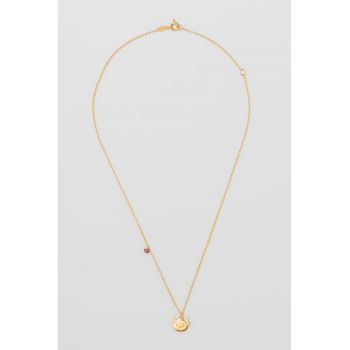 Colier de argint veritabil placat cu aur de 18K