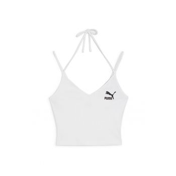 Maiou femei  Classics Ribbed Crop Top 29890 - Alb