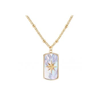 Pandantiv Mother of Pearl placat cu aur de 18K