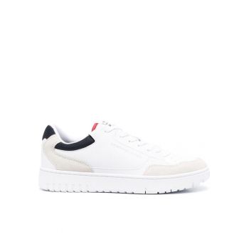 Pantofi sport barbati -  Piele naturala/Poliester reciclat - Alb - 44