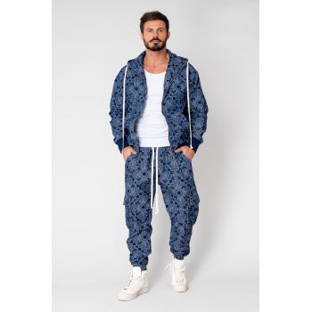 Set Cargo Hanorac si pantalon lung Navy 15010