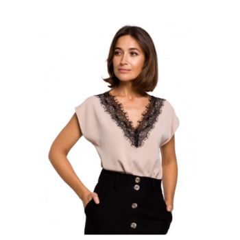 Top dama. Style. Poliester/Elastan. Bej.