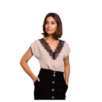 Top dama. Style. Poliester/Elastan. Bej.