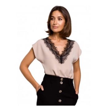 Top dama. Style. Poliester/Elastan. Bej.