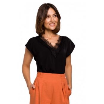 Top dama. Style. Poliester/Elastan. Negru.