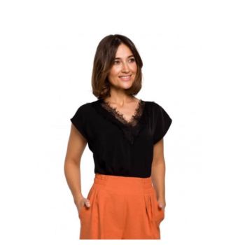 Top dama. Style. Poliester/Elastan. Negru.