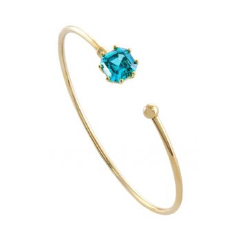 Bratara placata cu aur de 18K si decorata cu piatra zirconia