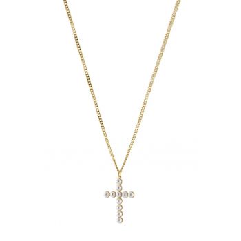 Colier placat cu aur de 18K si decorat cu zirconia