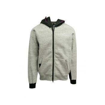 Hanorac  Mixed Media Full-Zip Hoodie