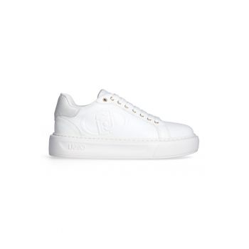 Pantofi sport din piele si piele ecologica cu platforma