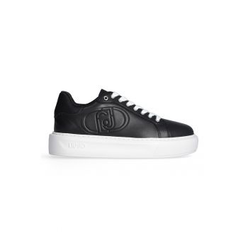 Pantofi sport din piele si piele ecologica cu platforma