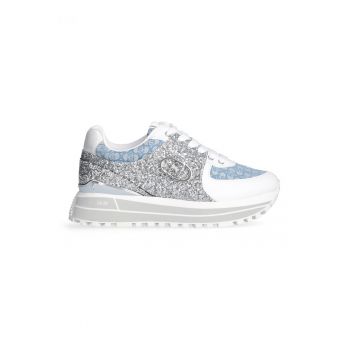 Pantofi sport stralucitori cu model monograma